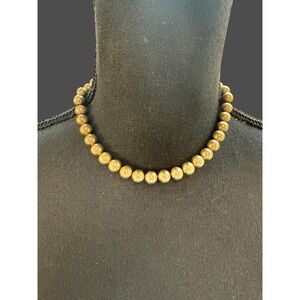 Vintage Napier Gold Tone Beaded Necklace Signed‎ Adjustable